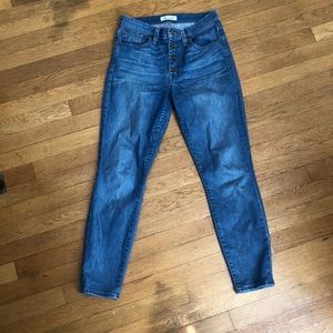 Madewell 9” High Riser Skinny Crop with Button Fly